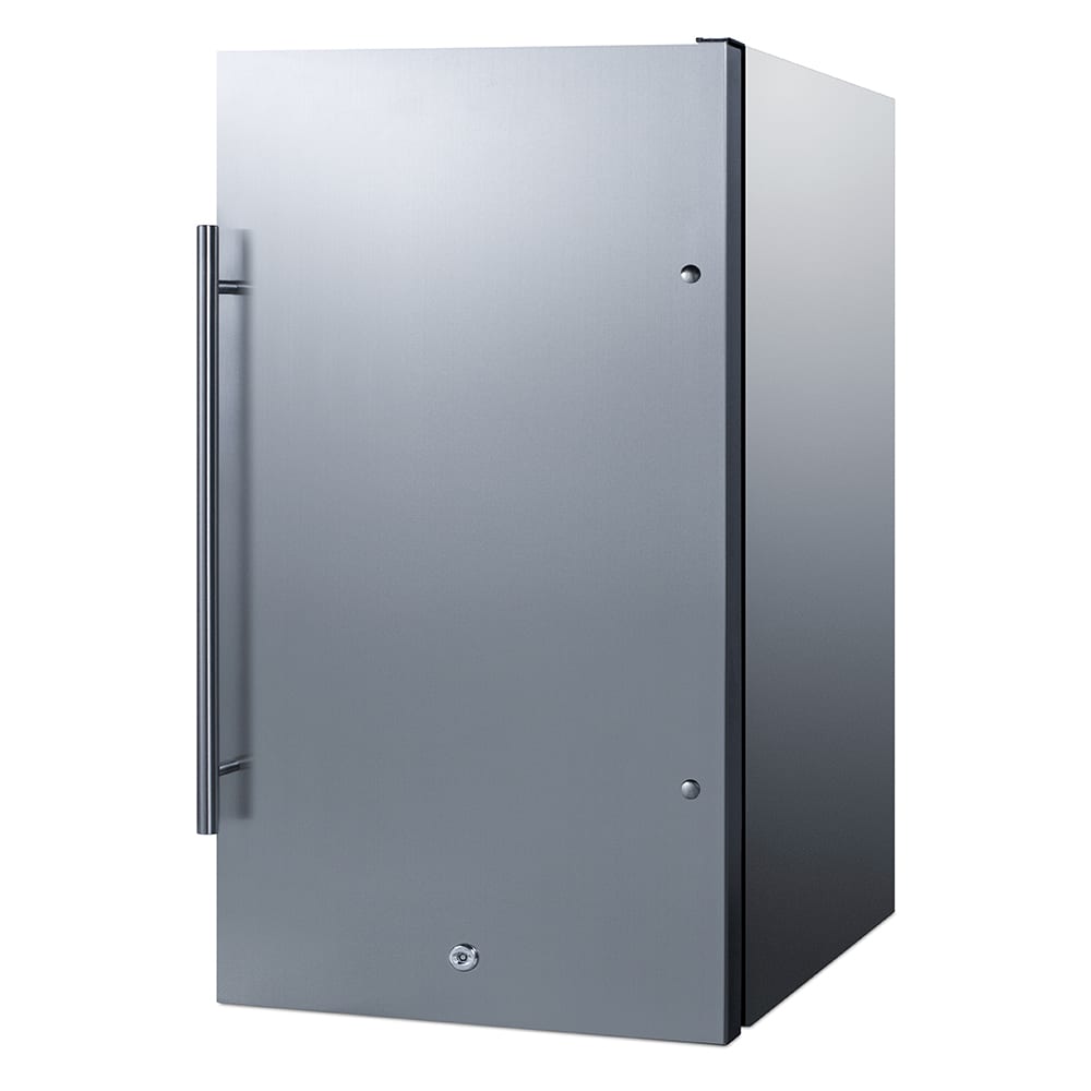 Summit FF195CSS 19"W Undercounter Refrigerator w/ (1) Section & (1) Solid Door - Stainless Steel, 115v