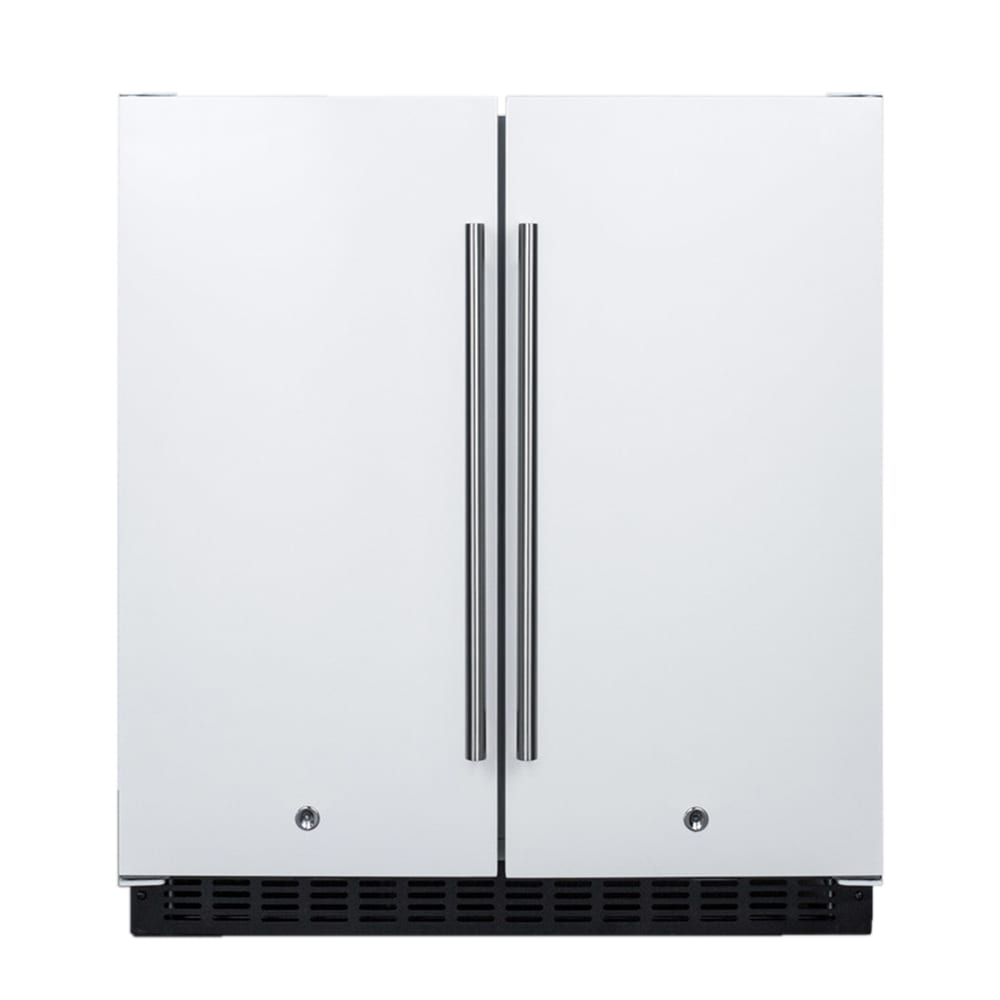 Summit FFRF3075W 5.4 cu ft Undercounter Refrigerator & Freezer w/ Solid Doors - White, 115v