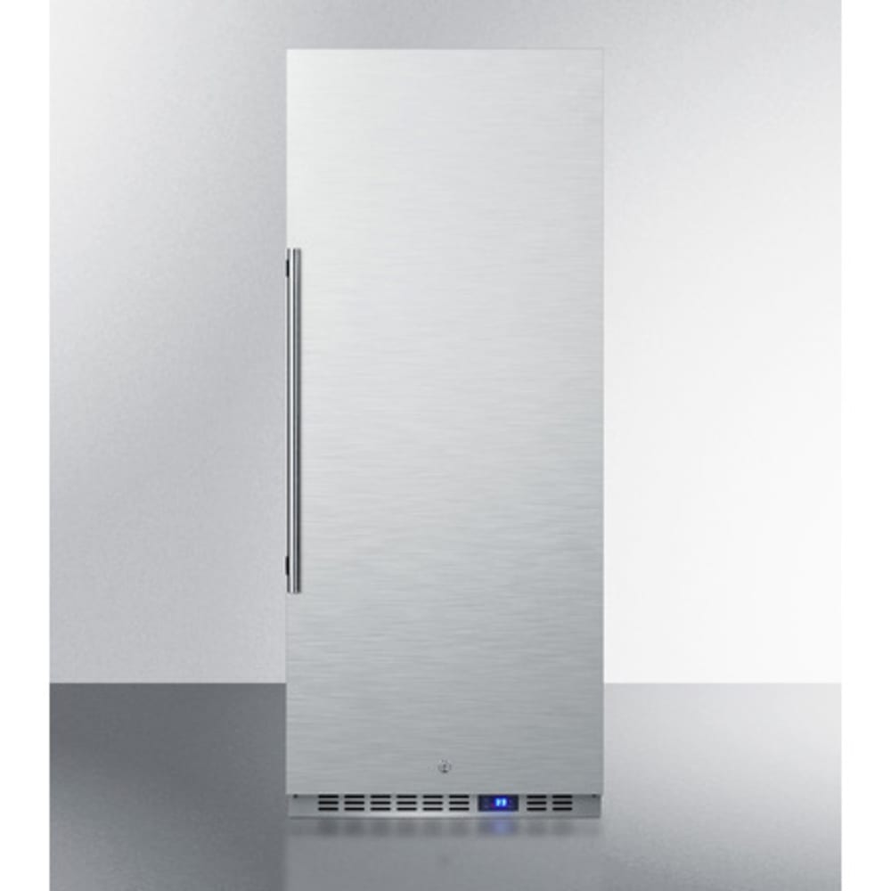 Summit FFAR121SS7 24"W Undercounter Refrigerator w/ (1) Section & (1) Solid Door - Stainless Steel, 120v