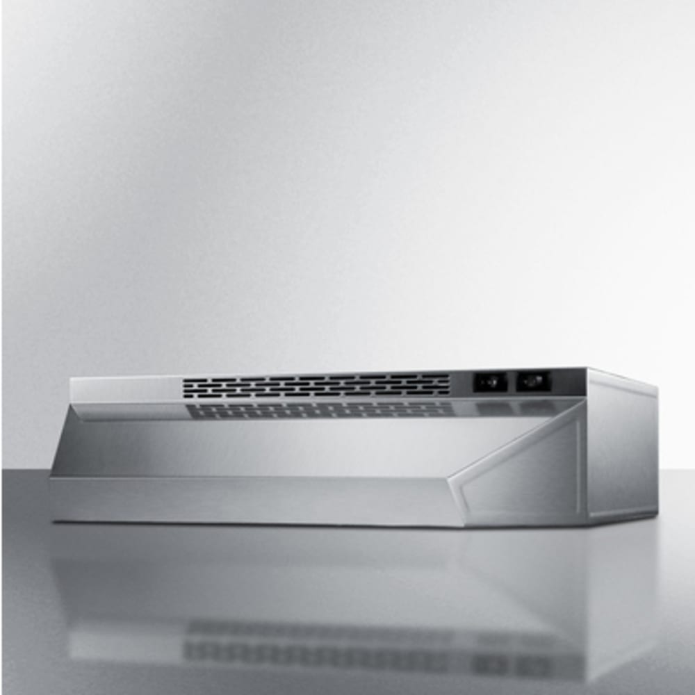 162-H1720SS 20"W Under Cabinet Ductless Range Hood w/ Switchable Light, Stainless Steel
