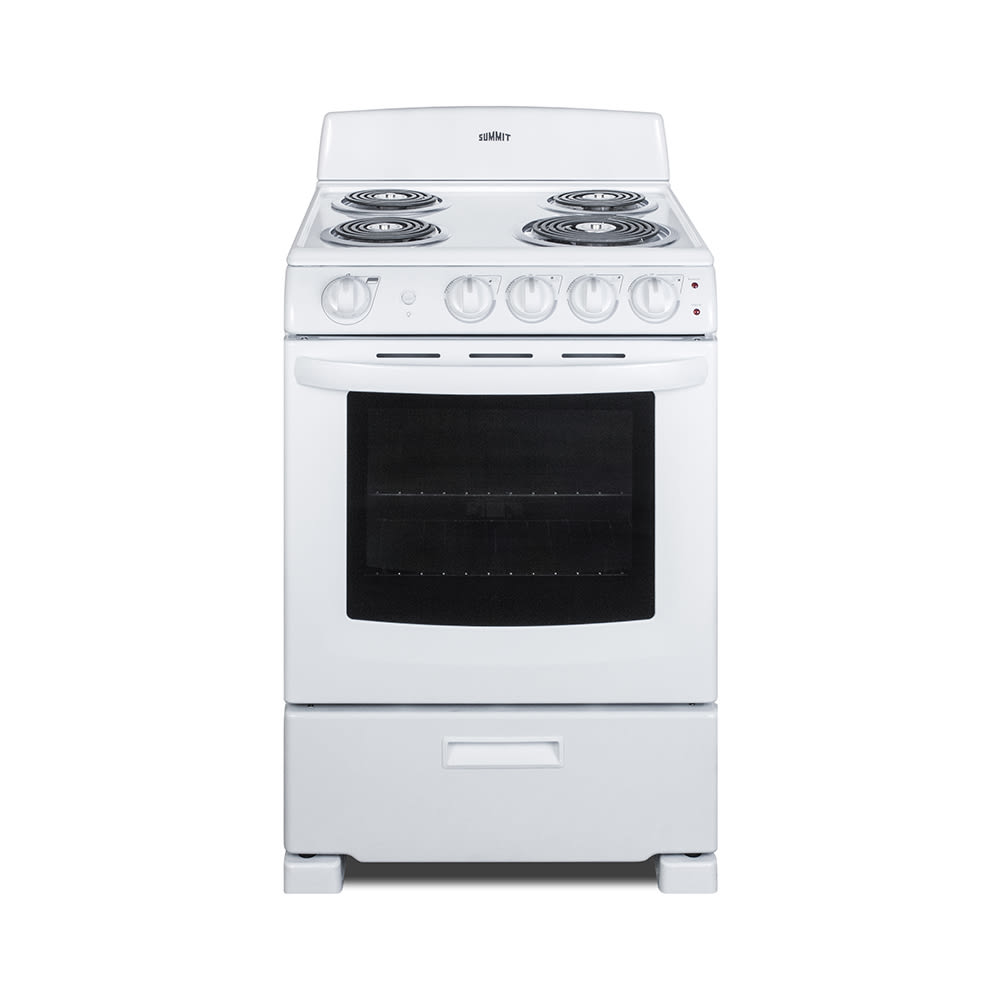 162-RE2411W 24"W Electric Stove w/ (4) Burners - White, 220v/1ph