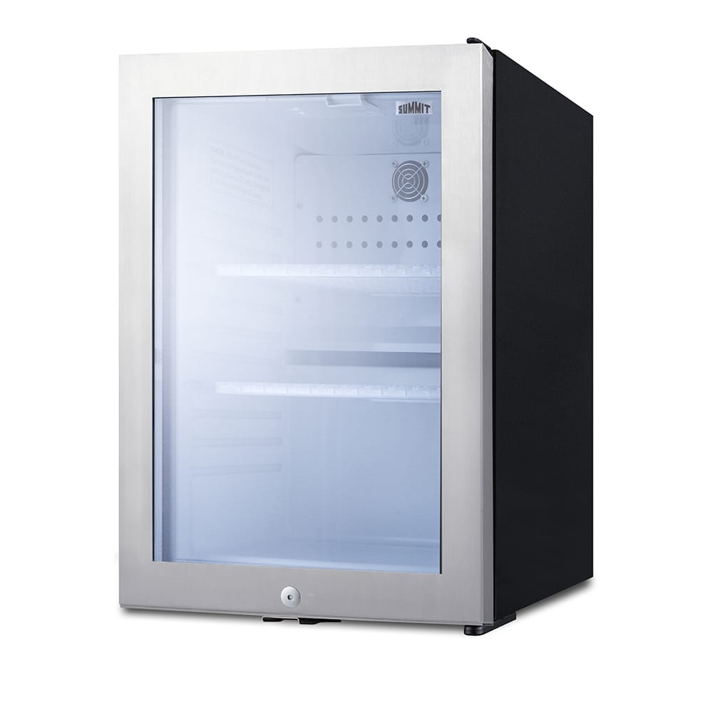 Summit MB27GST 1.2 cu ft Countertop Minibar Refrigerator w/ Glass Door - Stainless Steel, 115v