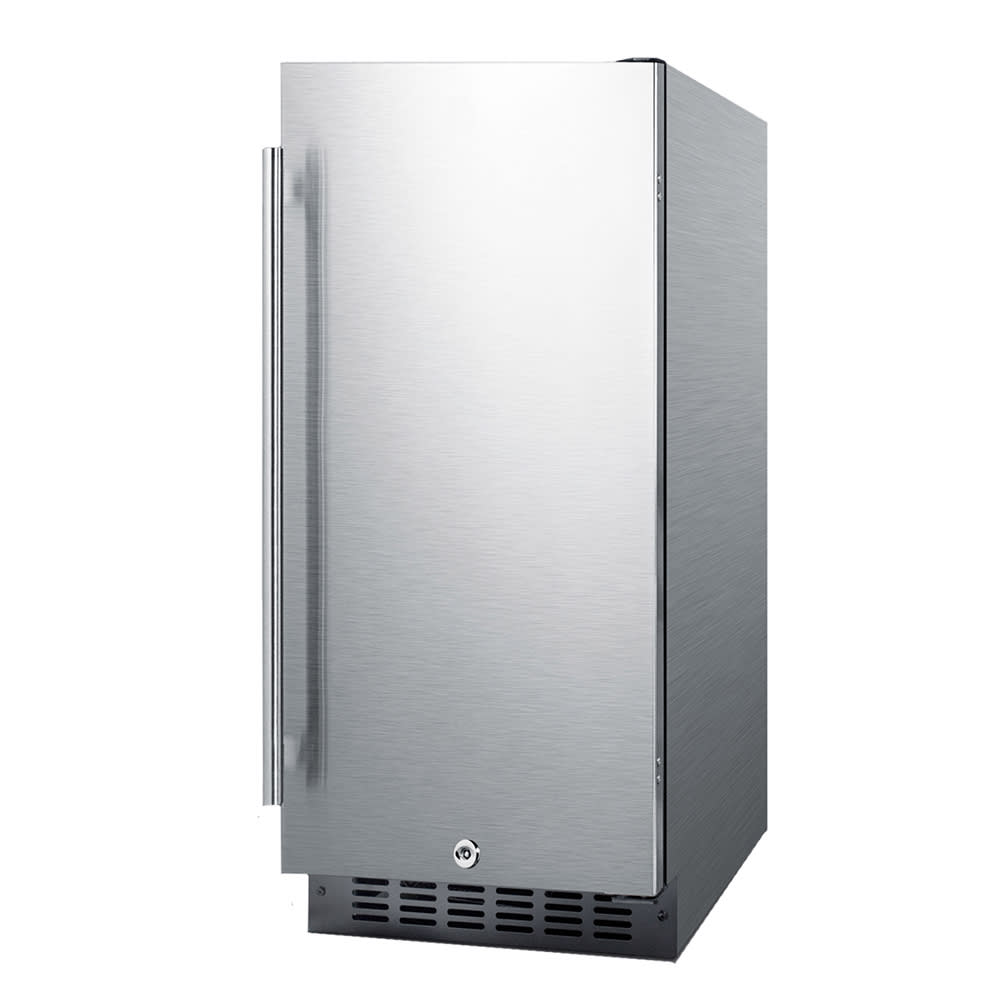 162-SPR316OSCSS 15"W Undercounter Outdoor Refrigerator w/ (1) Section & (1) Solid Door -...