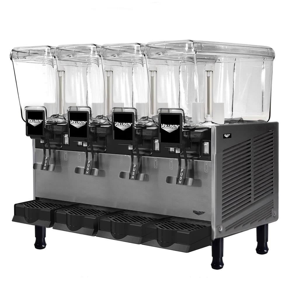 175-VBBD437S Pre Mix Refrigerated Dispenser w/ Four 3 1/5 gal Bowls - Stirring Paddle Circulation...