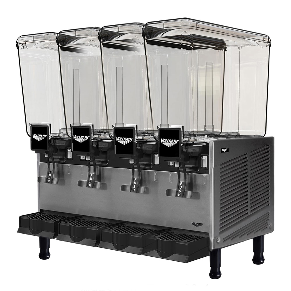 175-VBBE437F Pre Mix Refrigerated Dispenser w/ (4) 5 1/3 gal Bowls - Fountain Spray Circulation,...