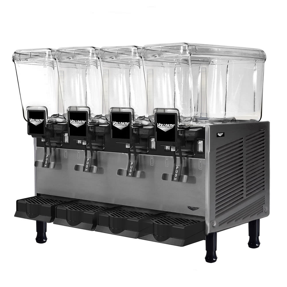 175-VBBD437F Pre Mix Refrigerated Dispenser w/ (4) 3 1/5 gal Bowls - Fountain Spray Circulation,...
