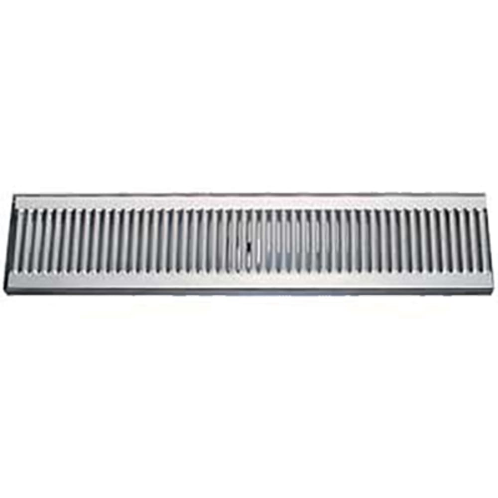 Micro Matic DP-120D-24 Surface Mount Drip Tray Trough w/ 5/8" Drain - 24"W x 5"D, Stainless Steel