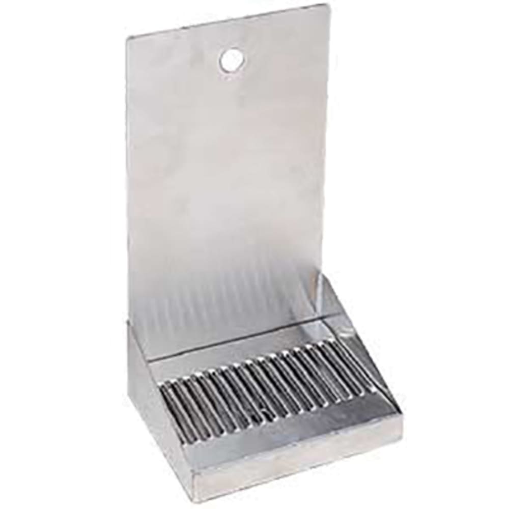 Micro Matic DP-321D-1 Wall Mount Drip Tray Trough w/ 1/2" Drain - 8"W x 6 3/8"D x 14"H, Stainless Steel