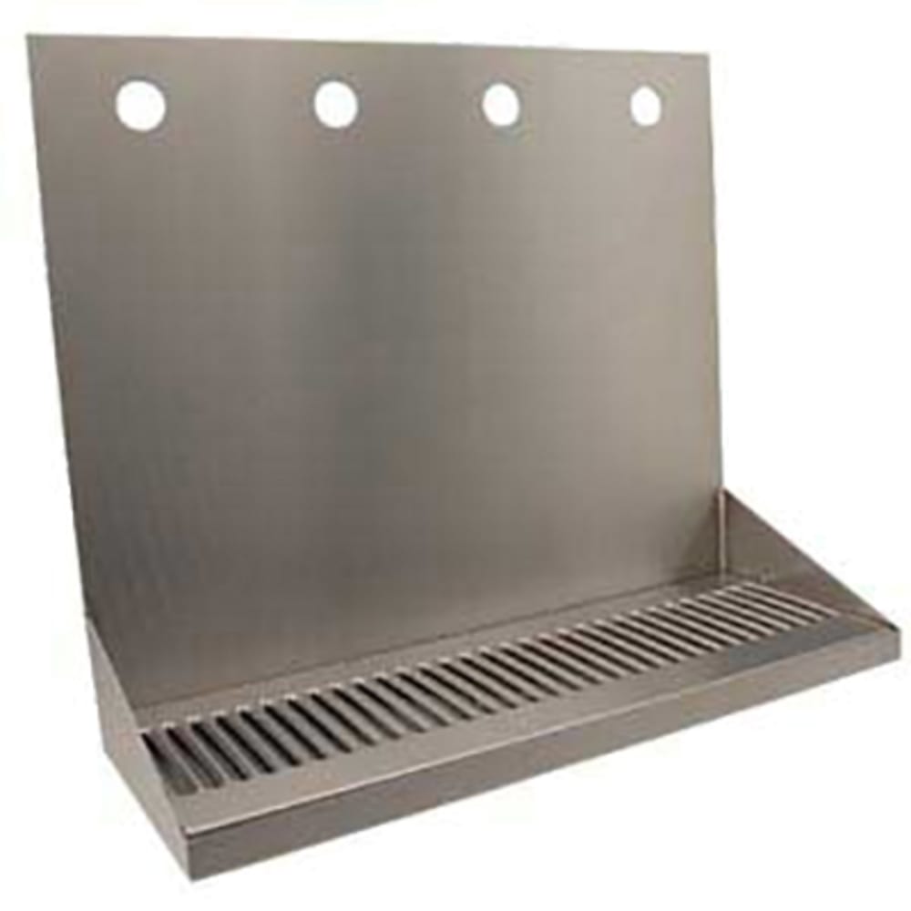 Micro Matic DP-322LD-4 Wall Mount Drip Tray Trough w/ 1/2" Drain - 16"W x 6 3/8"D x 14"H, Stainless Steel