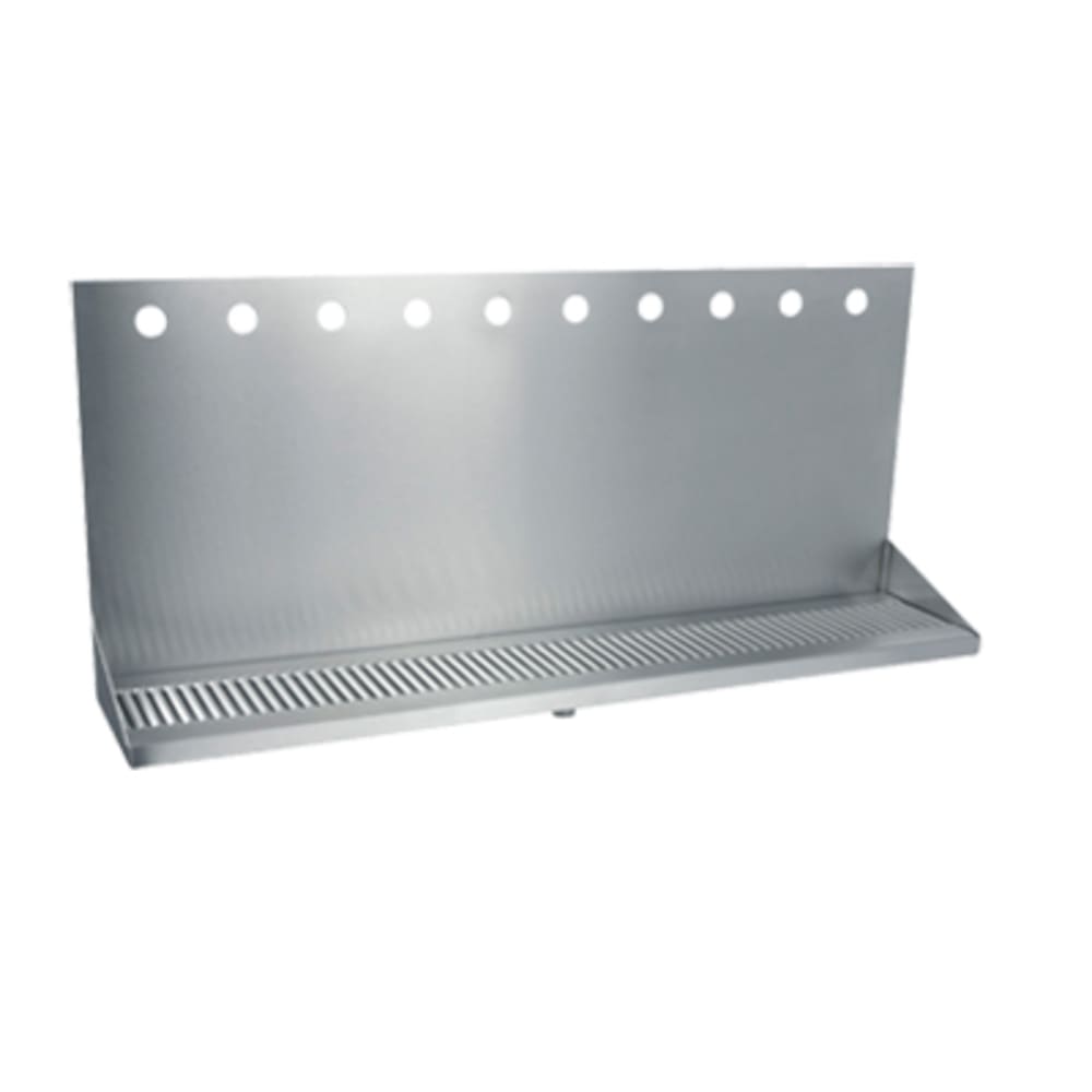 Micro Matic DP-332ELD-10-3 Wall Mount Drip Tray Trough w/ 1/2" Drain - 36"W x 6 3/8"D x 14"H, Stainless Steel