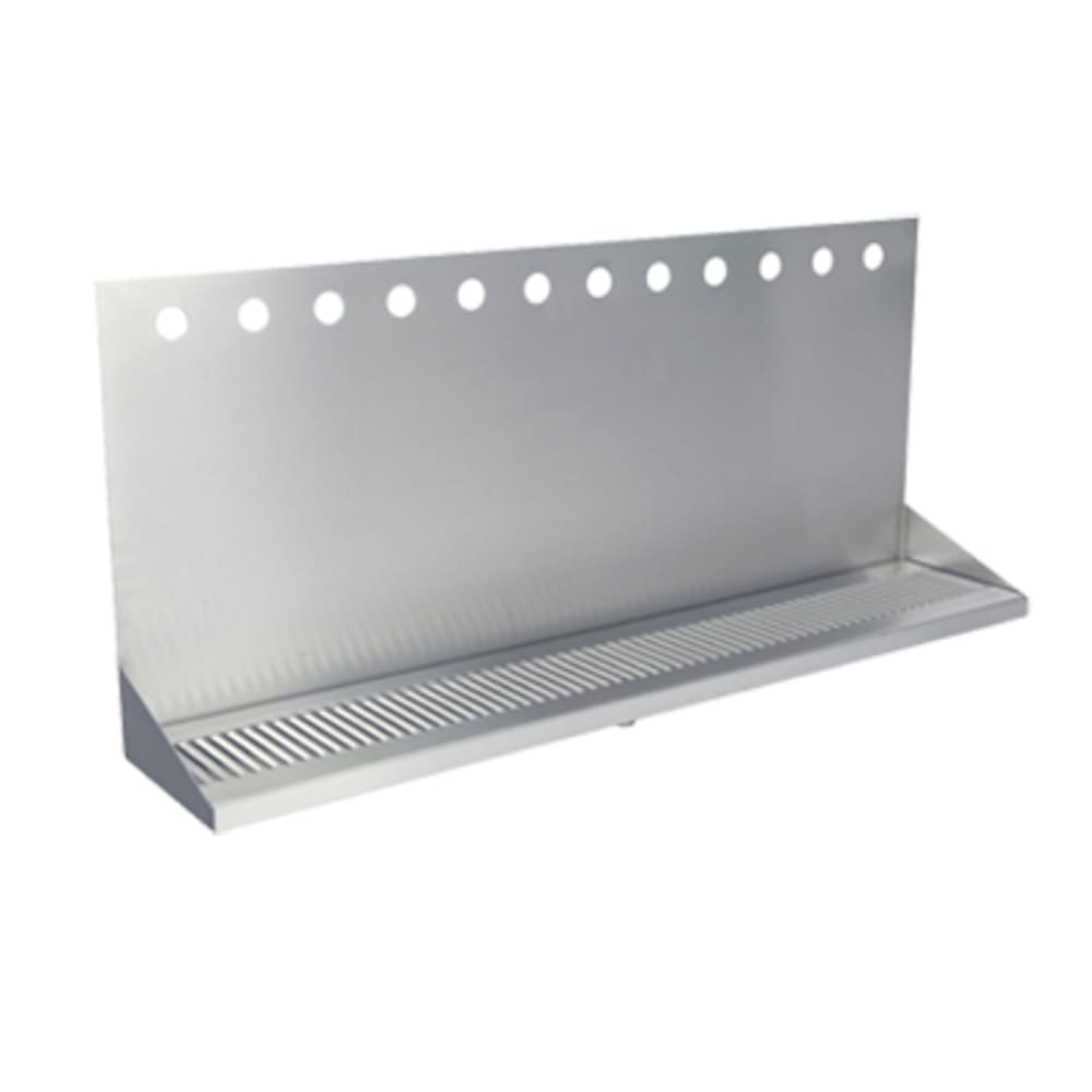 Micro Matic DP-332ELD-12-3 Wall Mount Drip Tray Trough w/ 1/2" Drain - 36"W x 6 3/8"D x 14"H, Stainless Steel