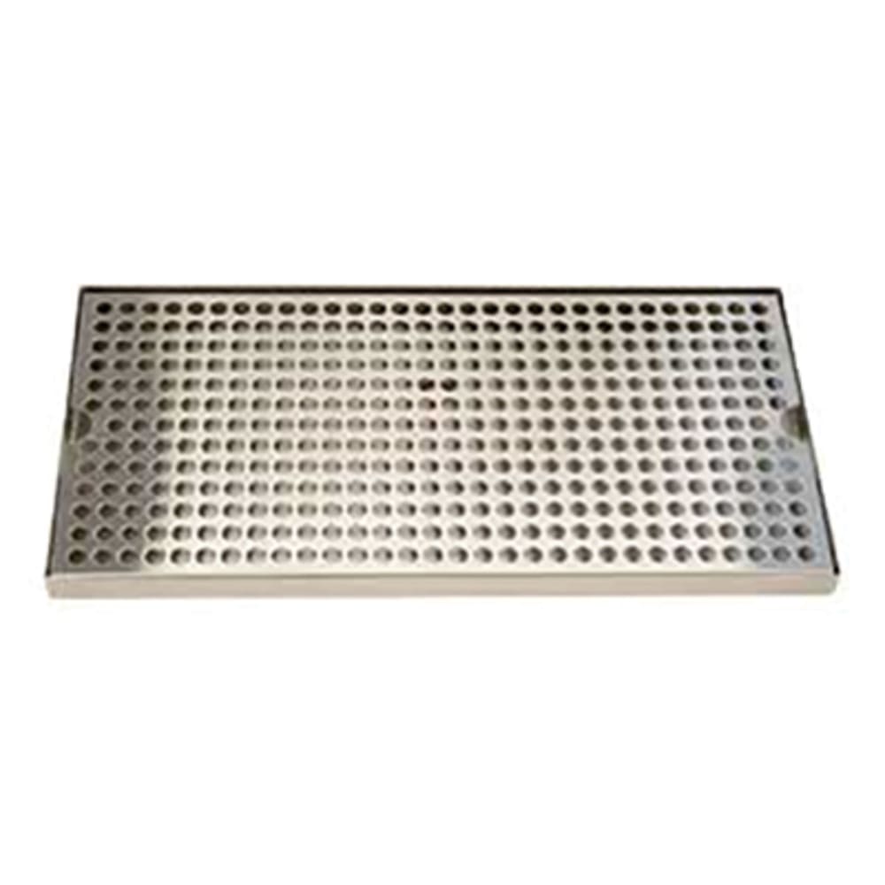 Micro Matic DP-820D-16 Surface Mount Drip Tray Trough w/ 5/8" Drain - 16"W x 8"D, Stainless Steel