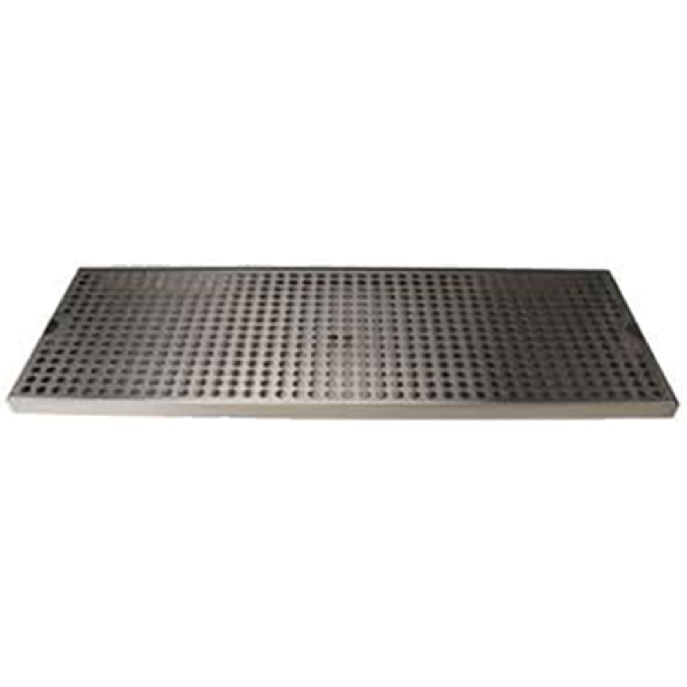 Micro Matic DP-820D-24 Surface Mount Drip Tray Trough w/ 5/8" Drain - 24"W x 8"D, Stainless Steel