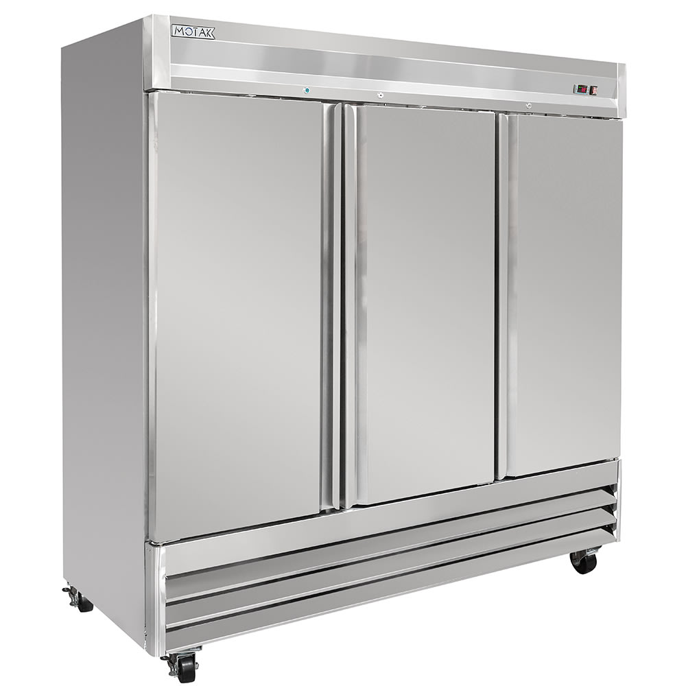 842-CSD3DRBAL 80 4/5" Three Section Reach In Refrigerator, (3) Left/Right Hinge Solid Doors,...