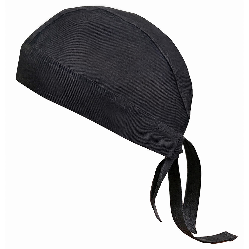 080-CHHW3K Adjustable Head Wrap - Poly/Cotton, Black