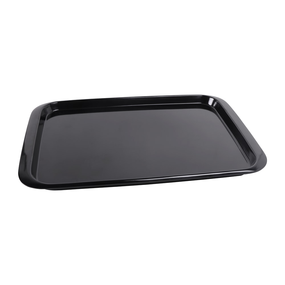 701-M5118TB Rectangular Serving Tray - 19 3/4"L x 13 1/2"W, Melamine, Black