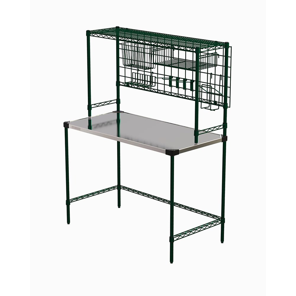 Metro CR2448AIO All in One Prep Table w/ Smartwall Grid - 48"W x 24"D, Epoxy Coated