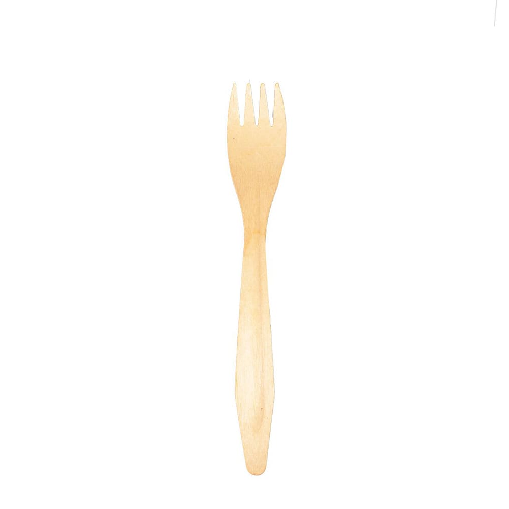 524-VT2420 7" Disposable Wooden Fork, Heavyweight