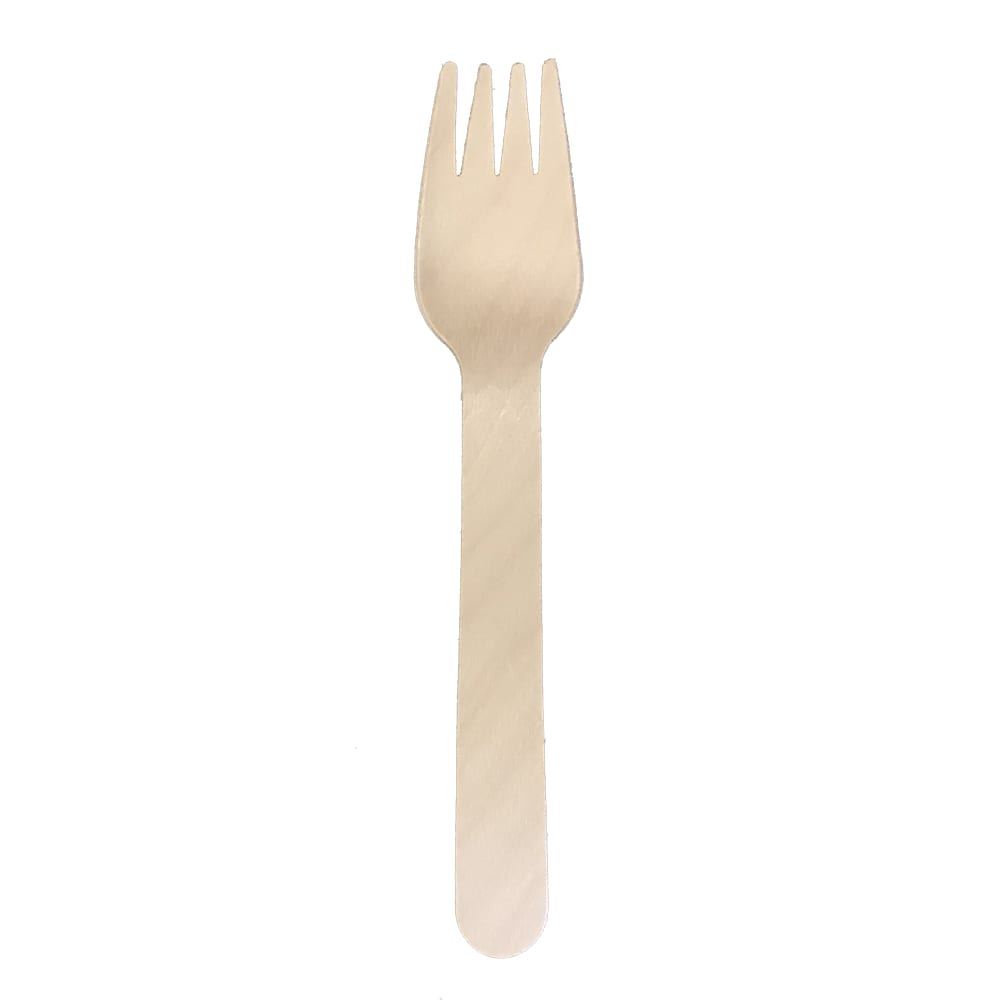 524-VTE2MF 7" Disposable Wooden Fork, Medium Weight