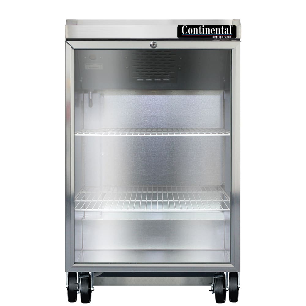 160-BB24NSSGD 24" Bar Refrigerator - 1 Swinging Glass Door, Stainless Steel, 115v