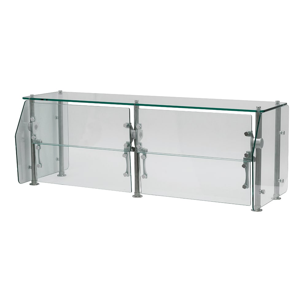 009-DSG15G144 144" Multi-Use Sneeze Guard - 15"D, Counter-Mount, Glass