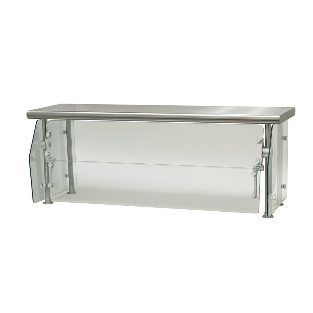 009-DSG18S60 60" Multi-Use Sneeze Guard w/ Stainless Top Shelf - 18"D, Counter-Mount, G...