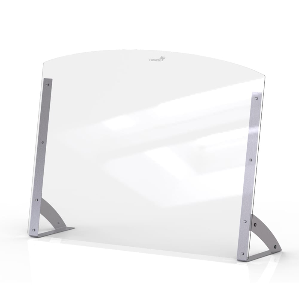 209-AG202 Freestanding Sneeze Guard - 24"L x 12 1/2"W x 35 4/5"H, Stainless/Acryli...