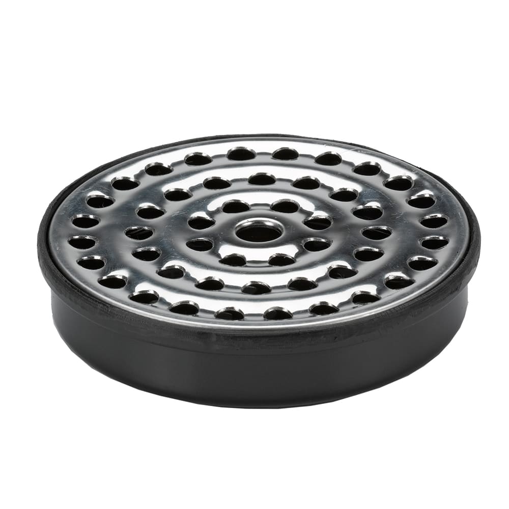 Service Ideas DT4BLSS 4" Round Airpot Drip Tray for Modular Airpot Station - Plastic, Black