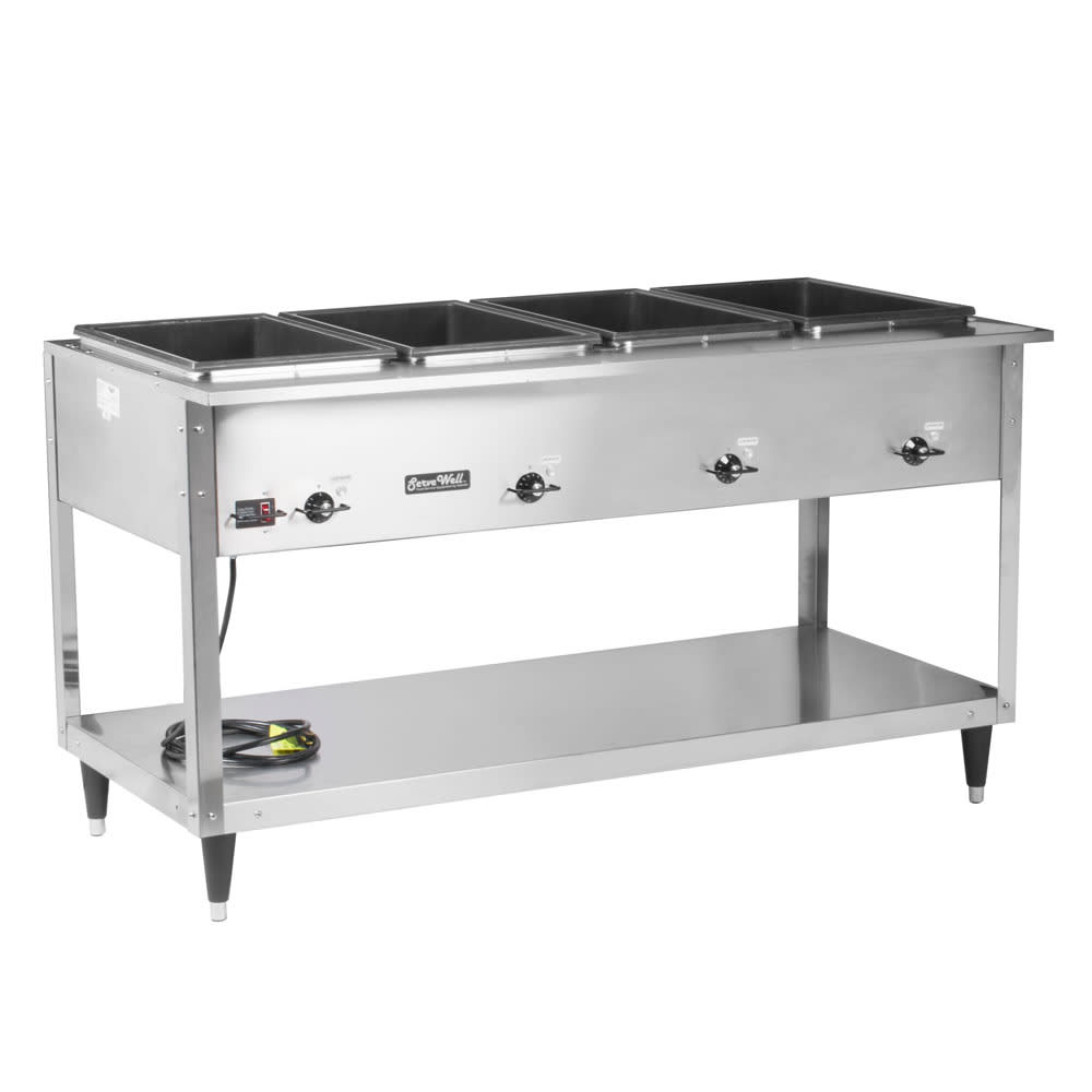 175-38204 60 11/16" Hot Food Table w/ (4) Wells & Undershelf, 120v
