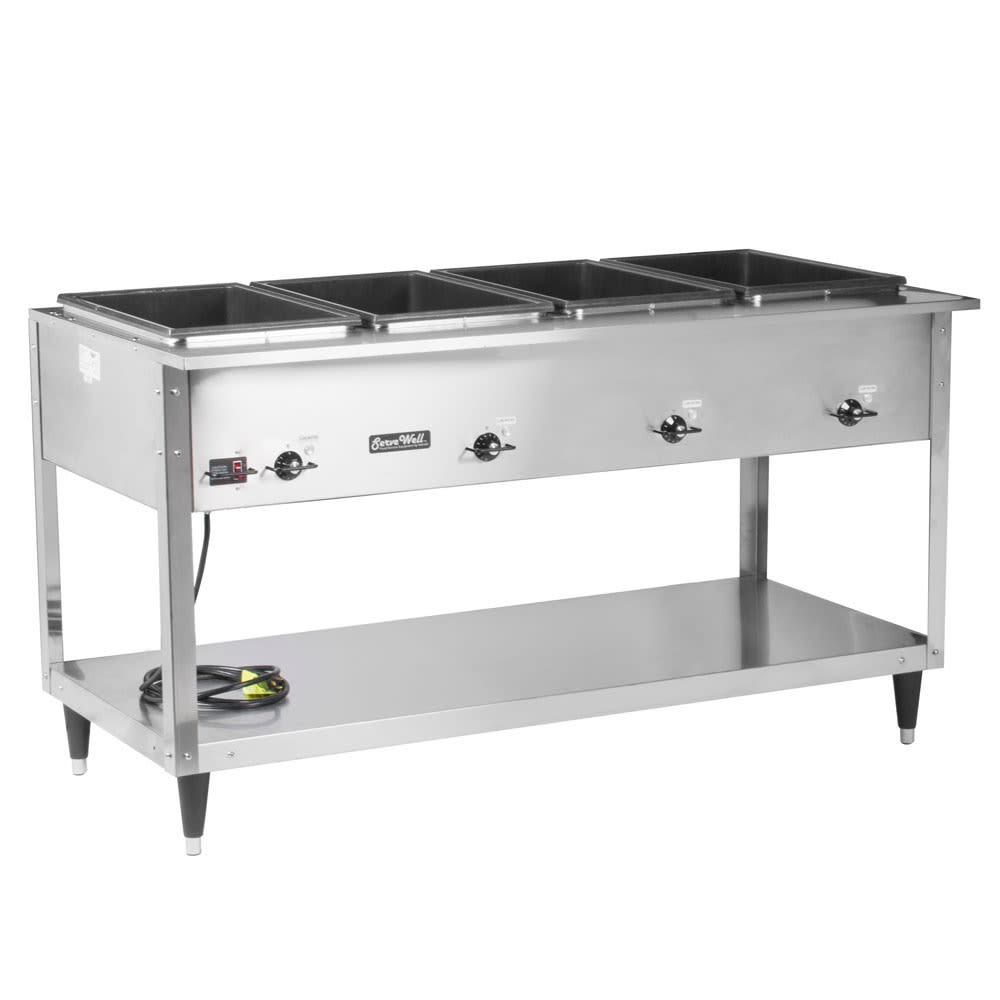 175-38218 60 11/16" Hot Food Table w/ (4) Wells & Undershelf, 208 240v/1ph