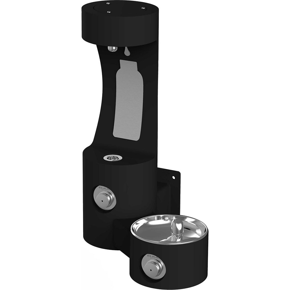 189-LK4408BFBLK Outdoor Wall Mount Bottle Filling Station w/ Drinking Fountain - Non Refrigerated...