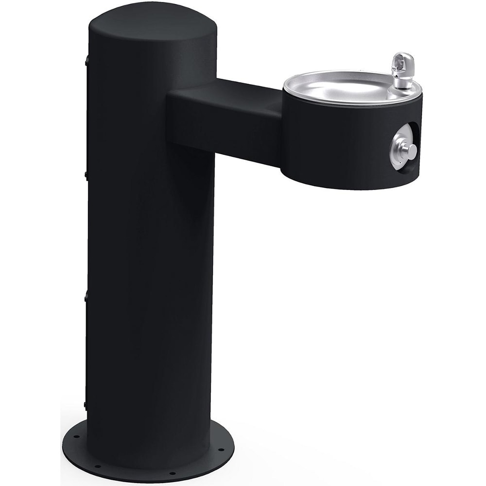 189-LK4410FRKBLK Outdoor Pedestal Drinking Fountain - 14"W x 31"D x 36 5/8"H, Non...