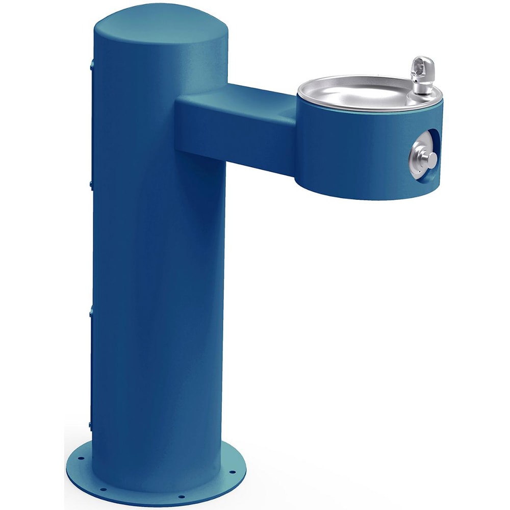 189-LK4410FRKBLU Outdoor Pedestal Drinking Fountain - 14"W x 31"D x 36 5/8"H, Non...