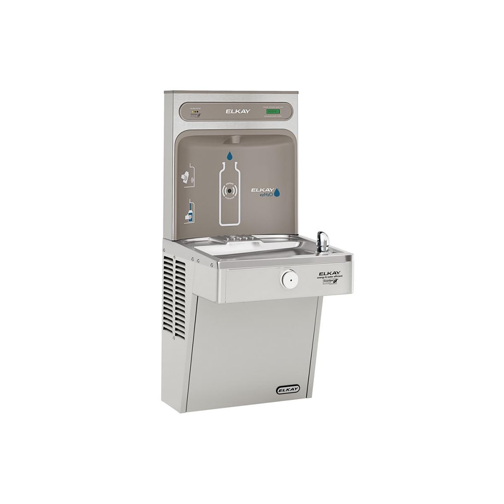 189-LVRCGRN8WSK Wall Mount Drinking Fountain w/ Bottle Filler - Refrigerated, Filtered