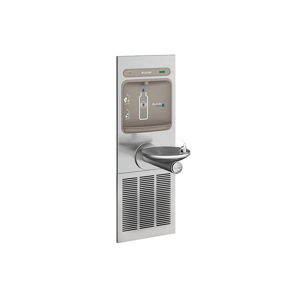 189-LZWSLRPBM8K Wall Mount Drinking Fountain w/ Bottle Filler - Refrigerated, Filtered