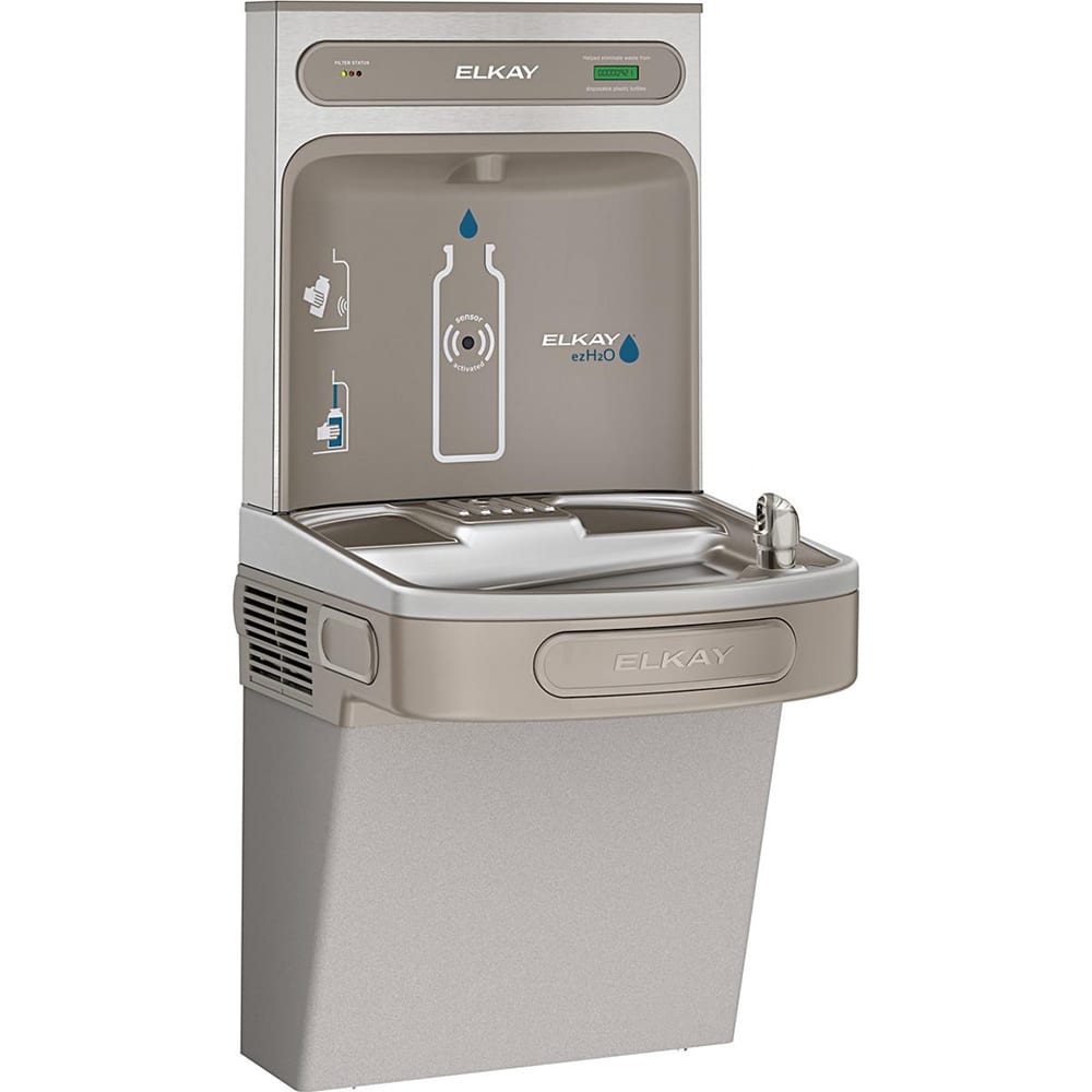 189-LZSDWSVRLK Wall Mount Drinking Fountain w/ Bottle Filler - Non Refrigerated, Filtered