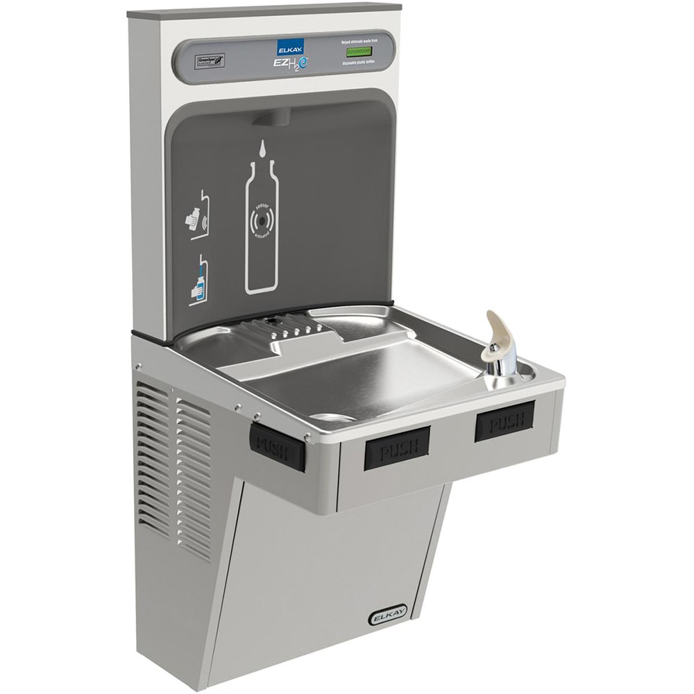189-EMABFDWSLK Wall Mount Drinking Fountain w/ Bottle Filler - Non Refrigerated, Light Gray