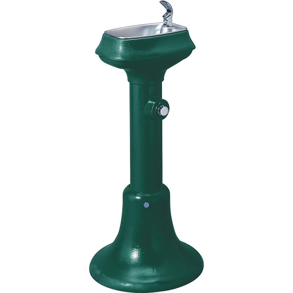 Halsey Taylor 76048812161 Outdoor Cast Iron Pedestal Drinking Fountain - Freeze Resistant, Non Refrigerated, Non Filtered