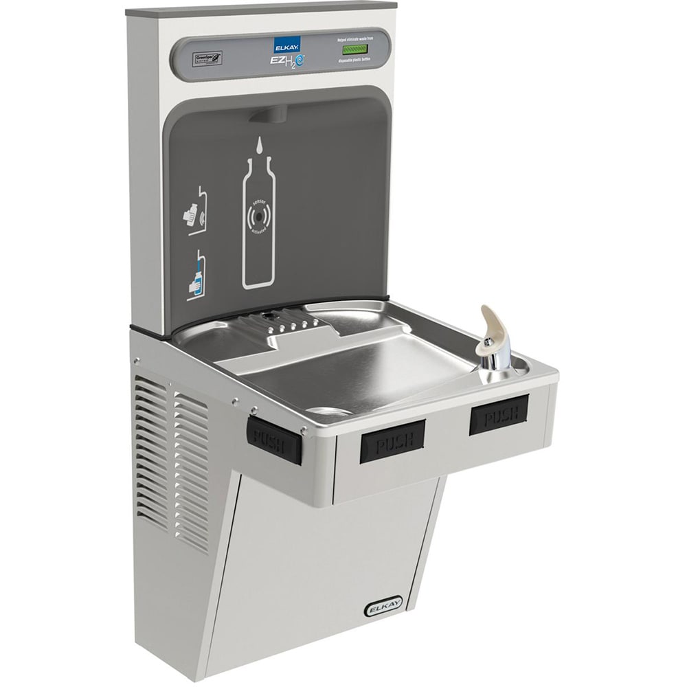 189-EMABFDWSSK Wall Mount Drinking Fountain w/ Bottle Filler - Non Refrigerated, Stainless Steel