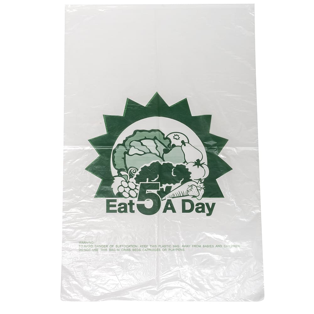 909-E1117LLDD5 Printed Produce Bag - 17" x 11", Poly