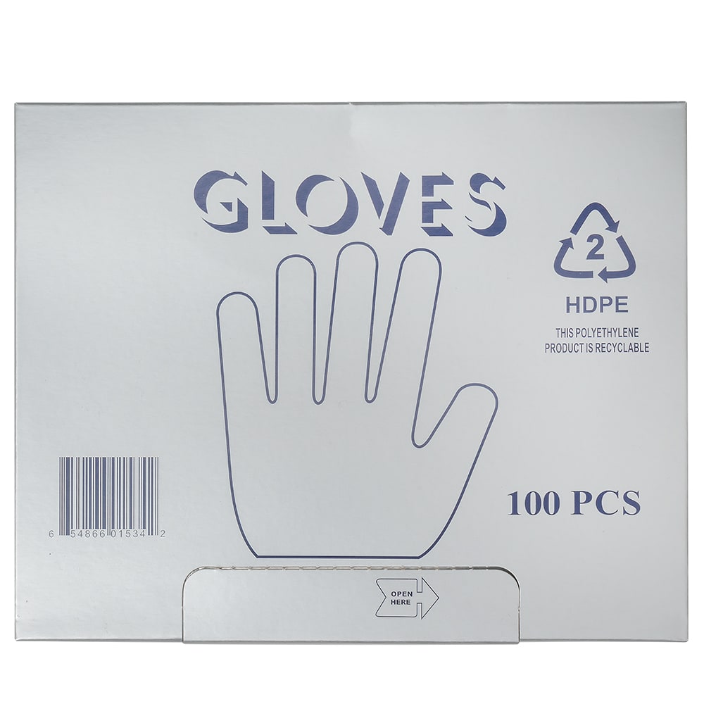 909-HGLV Poly Foodservice Disposable Gloves - Powder Free, Clear, One Size