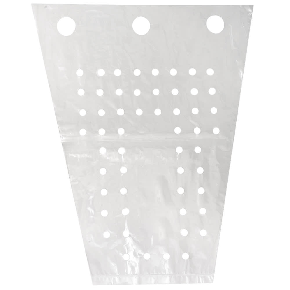 909-VTD12135GRP Vented Grape Bag w/ Twist Ties - 13 1/2" x 12", Poly