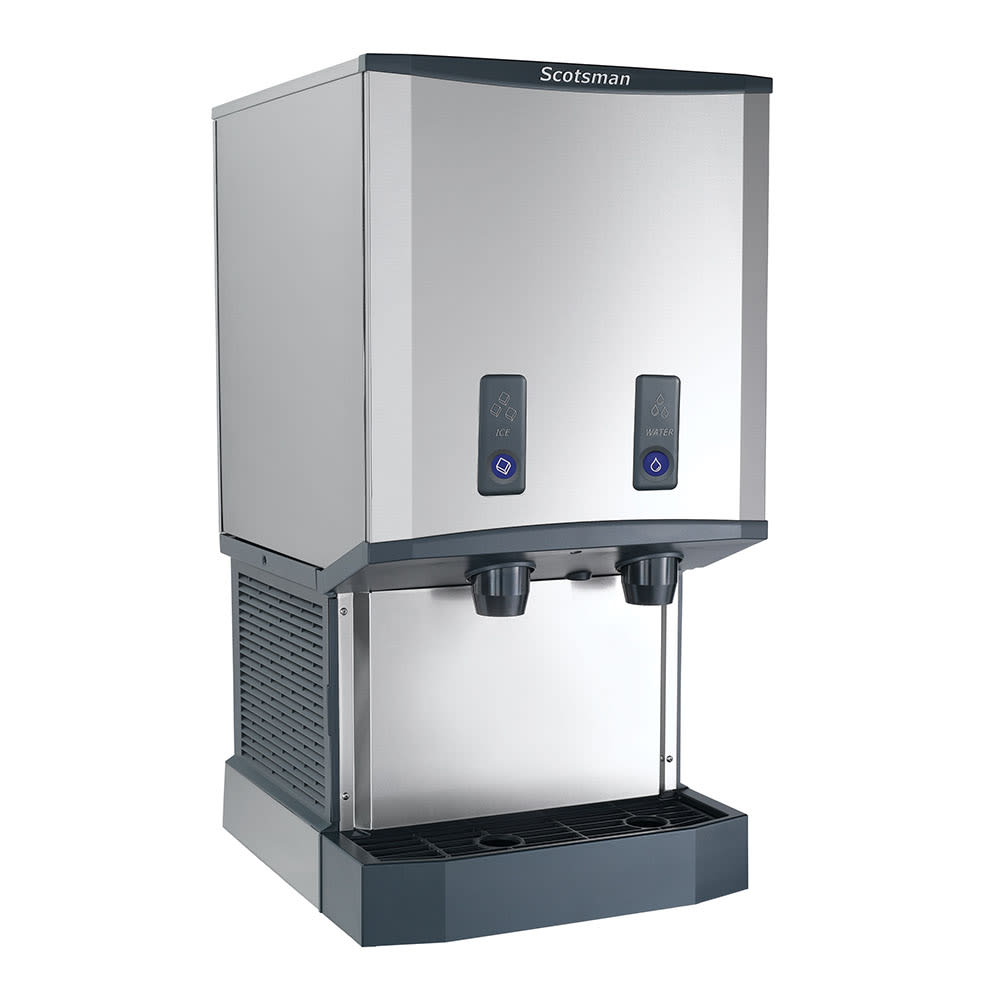044-HID540AB1 500 lb Countertop Water & Nugget Ice Dispenser - 40 lb Storage, Cup Fill, Push-...