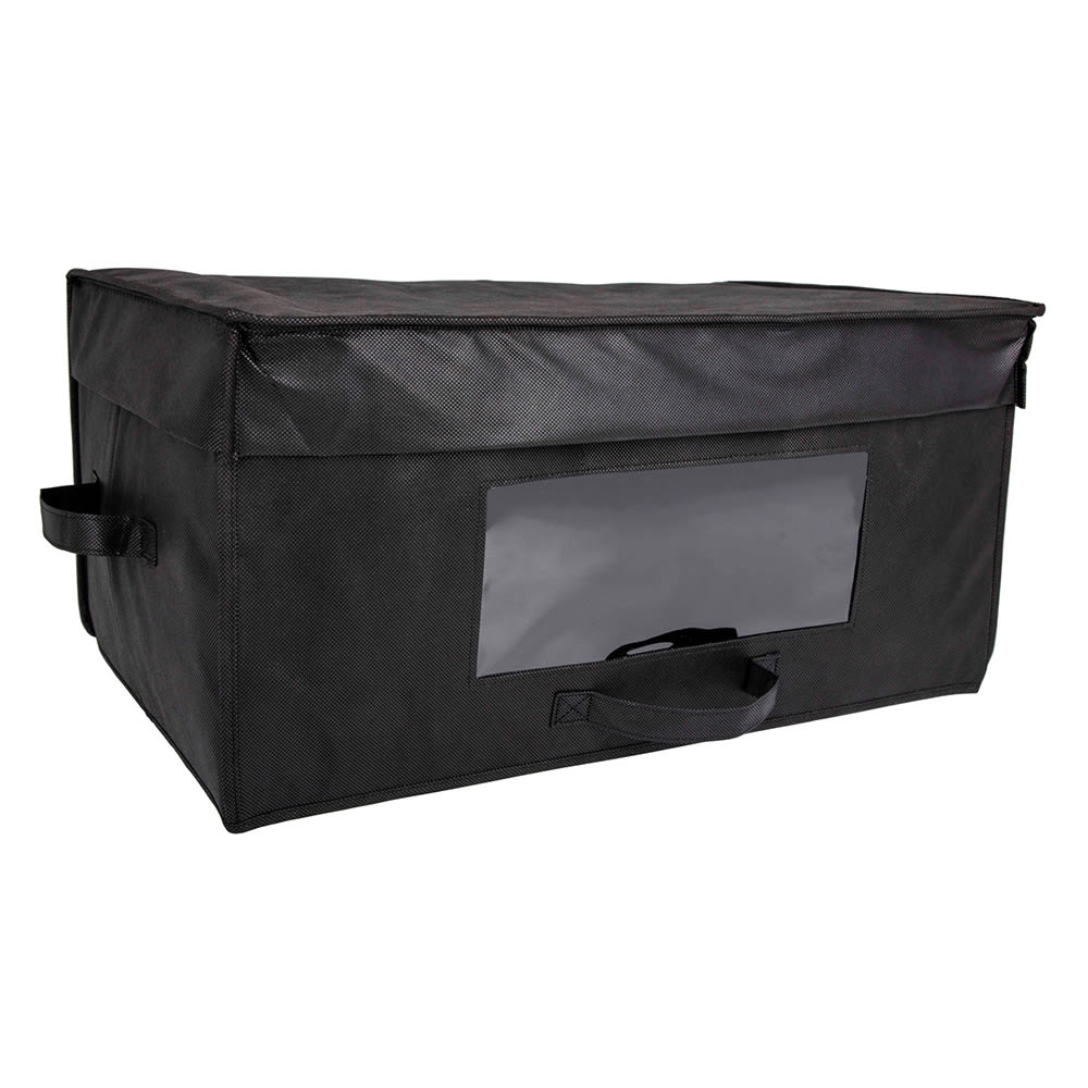 607-BLKTBOXBL Blanket Box w/ Clear Window - 23 1/2"W x 15"D x 11"H, Non Woven Fabr...