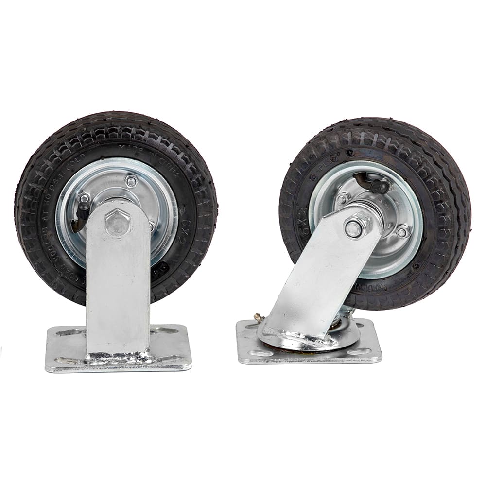 607-BCWHP6 6" Pneumatic Wheels for Full Size Bellman's Carts, Gray