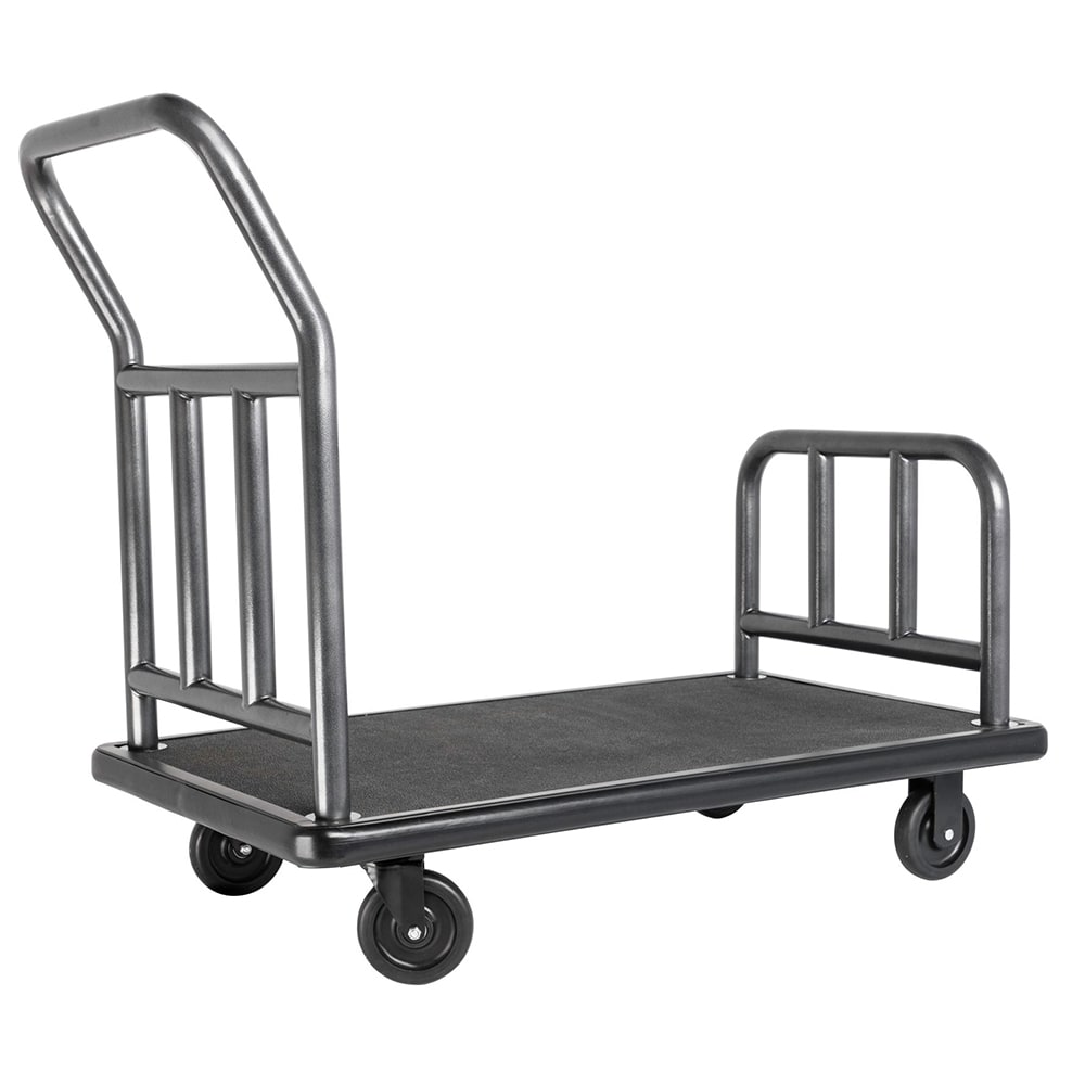 607-UCCRD5RR Coastal Utility Cart w/ Black Rubber Mat - 43"L x 25"W x 42"H, Hammer...