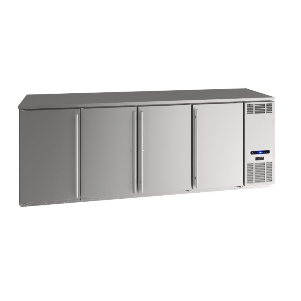 U-Line UCBR592-SS01A 92" Bar Refrigerator - 4 Swinging Solid Doors, Stainless Steel, 115v