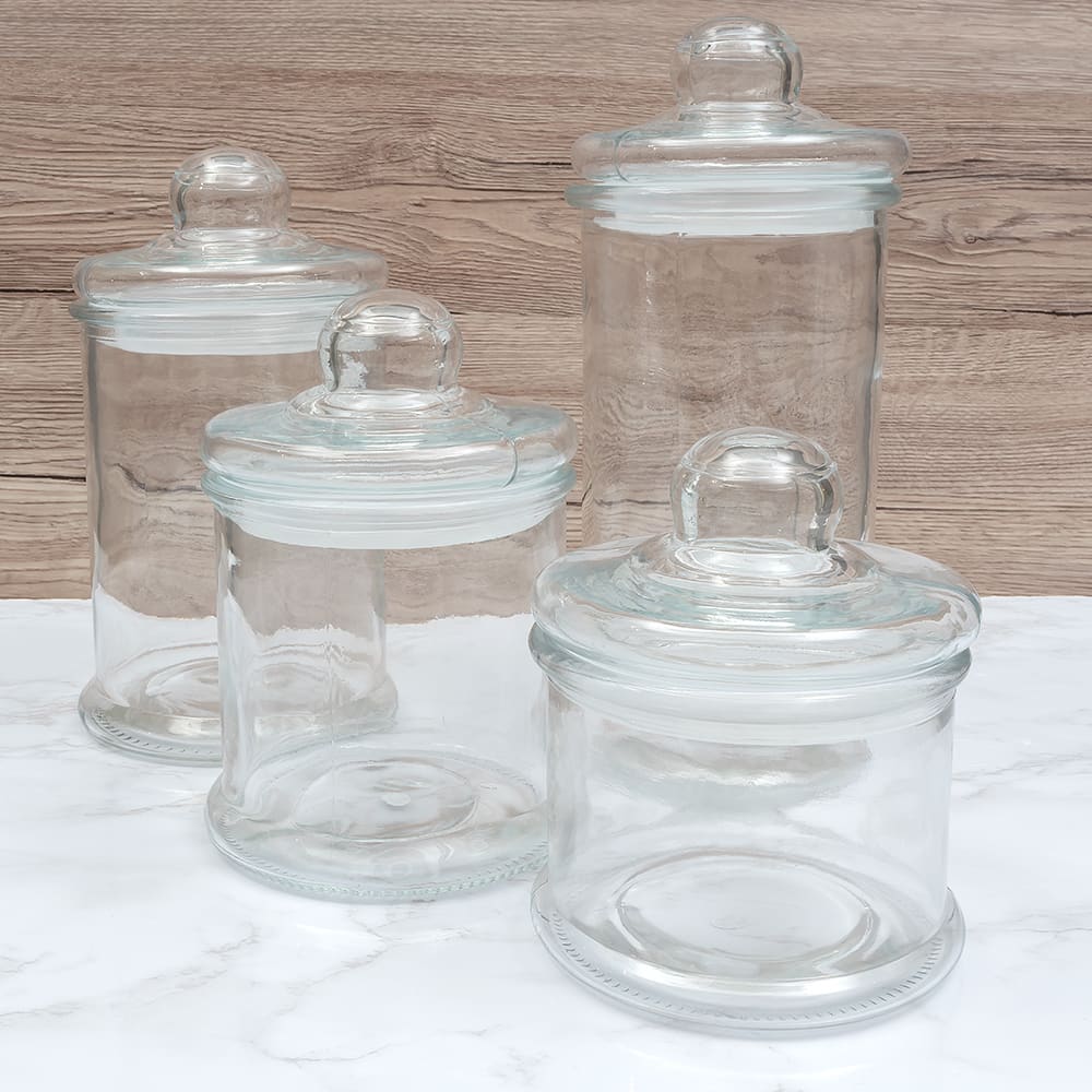 Anchor Hocking 4-Piece Round Glass Canister Set with Ball