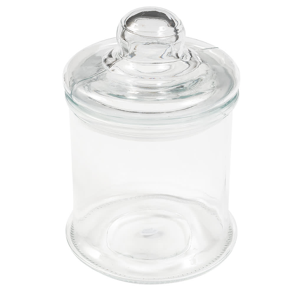 Anchor Hocking 85587R 1 Quart Stackable Square Clear Glass Storage Jar
