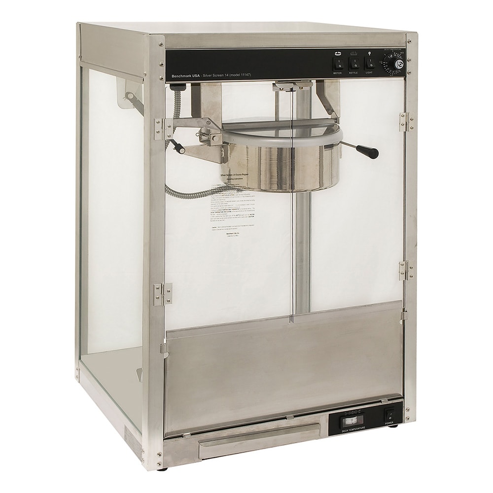 080-11147 Countertop Electric Popcorn Machine w/ 14 oz Kettle - Stainless Steel, 120v